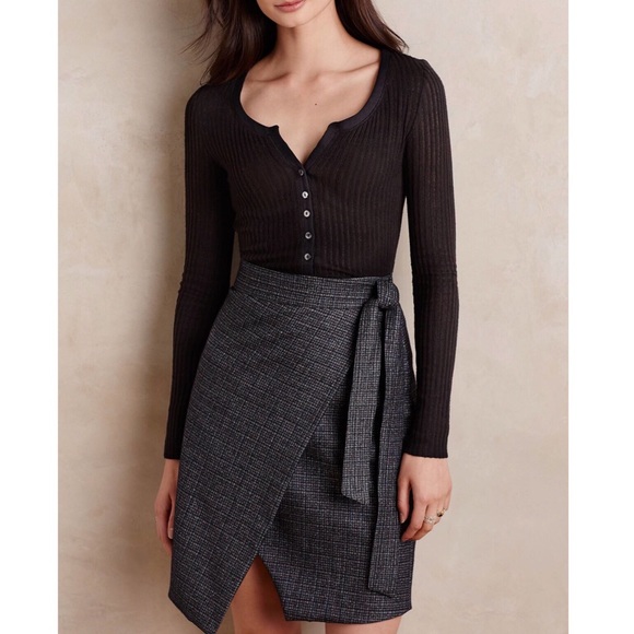 Anthropologie Tops - Anthropologie Postmark Ribbed Henley Top Sz S